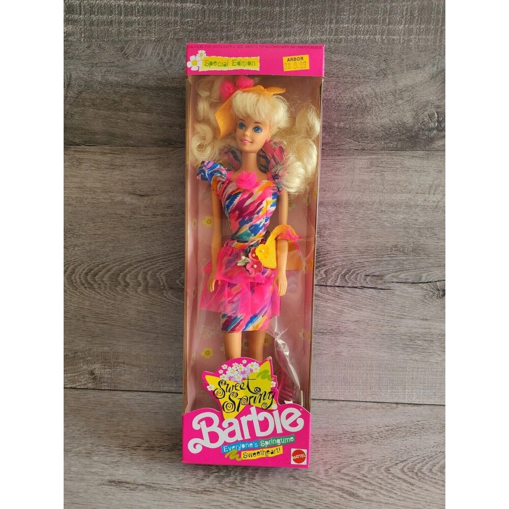 Mattel Sweet Spring Barbie Doll 1991 Special Edition #3208 Ruffle Dress New Vtg
